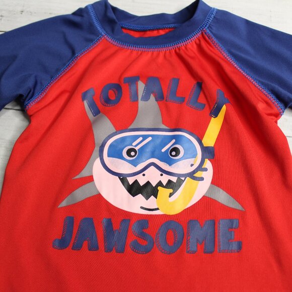 Swiggles Baby Boy's Rashguard Swim Shirt Size 12 Months UV Protection - Picture 4 of 5